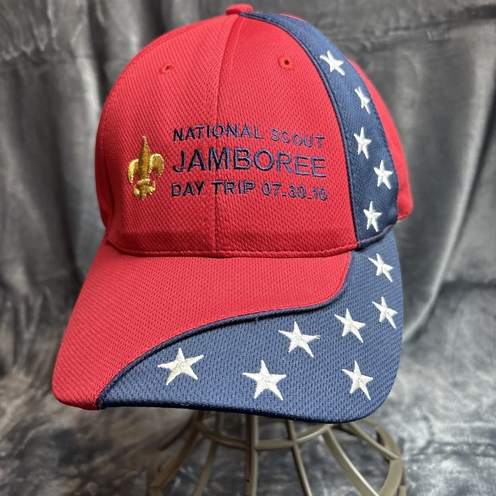 National Boy Scout Jamboree 2010 Hat‎ Fleur de Lis Stars Ball Cap Raleigh NC